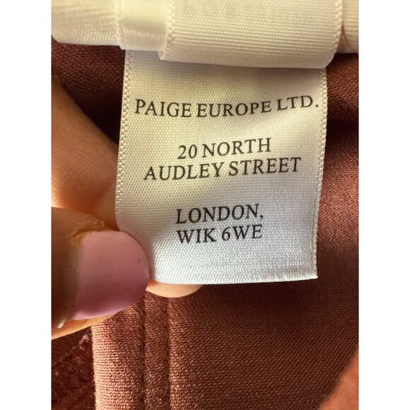 PAIGE Women's Leenah Ankle Patch Pockets Clay Sunset Luxe Coating Size 29 - Picture 15 of 16